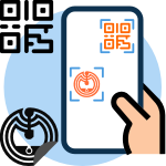 Icono de un código QR y una etiqueta NFC